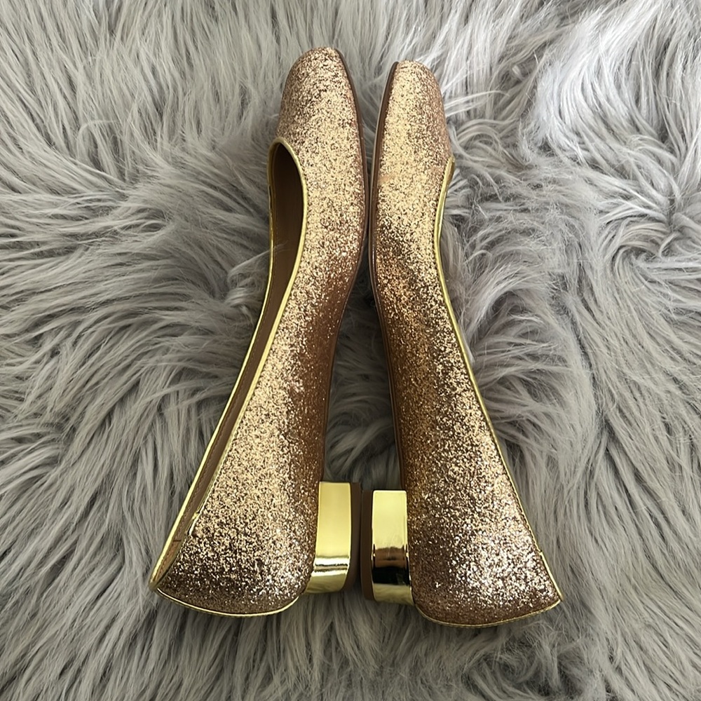 J. Crew Gold Glitter Women's heels - Picture 6 of 8